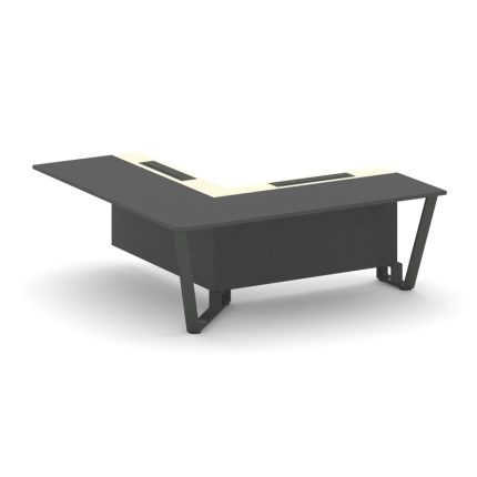 Steel Meet Проходной угловой модуль левый KMK-PR.B.SPPOU-20(L) Антрацит/Ваниль Глянец/Металл Антраци