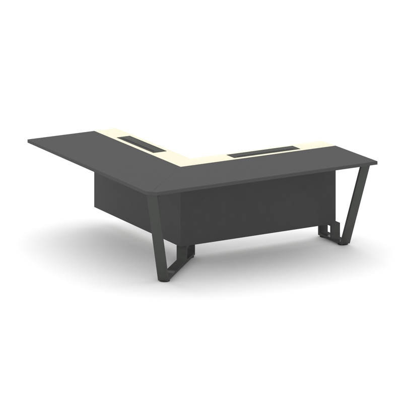 Steel Meet Проходной угловой модуль левый KMK-PR.B.SPPOU-20(L) Антрацит/Ваниль Глянец/Металл Антраци