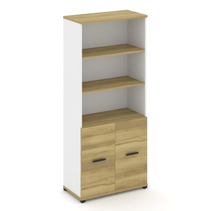 Concept Шкаф 1 широкая секция, 5 ниш CN.STS-511 B Дуб Винченцо/Белый Бриллиант/Металл Черный 836*420