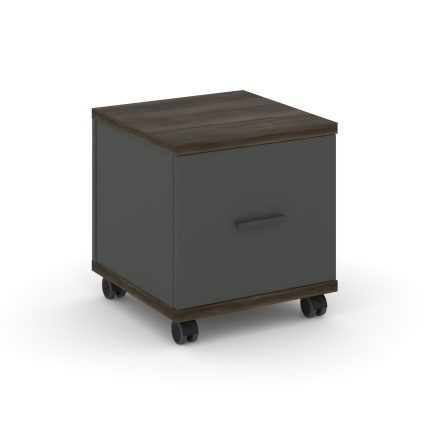 Concept Тумба мобильная 1 распаш. фасад CN.TUM-007 A Дуб Мали/Антрацит/Металл Антрацит 420*420*448
