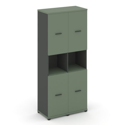 Concept Шкаф 2 узкие секции, 5 ниш CN.STU-523 A Кобо/Антрацит/Металл Антрацит 836*420*1922