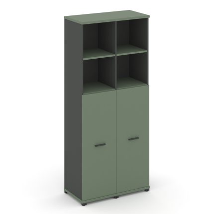 Concept Шкаф 2 узкие секции, 5 ниш CN.STU-524 A Кобо/Антрацит/Металл Антрацит 836*420*1922