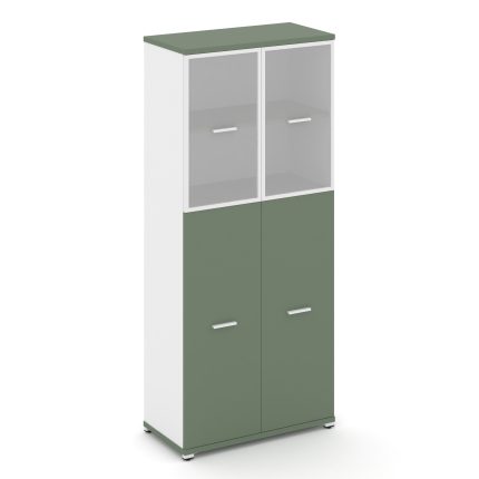 Concept Шкаф 1 широкая секция, 5 ниш CN.STS-515 RMW W Кобо/Белый Бриллиант/Металл Белый/Сатин 836*42