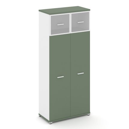 Concept Шкаф 1 широкая секция, 5 ниш CN.STS-517 RMW W Кобо/Белый Бриллиант/Металл Белый/Сатин 836*42