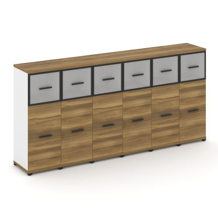 Concept Шкаф 6 узких секций, 3 ниши CN.STU-364 RMB B Сандал Янтарный/Белый Бриллиант/Металл Черный/С