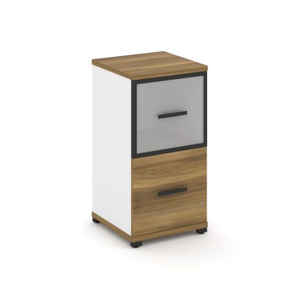 Concept Шкаф 1 узкая секция, 2 ниши CN.STU-212 RMB B Сандал Янтарный/Белый Бриллиант/Металл Черный/С