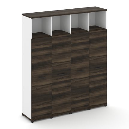 Concept Шкаф 4 узкие секции, 5 ниш CN.STU-546 B Дуб Мали/Белый Бриллиант/Металл Черный 1668*420*1922