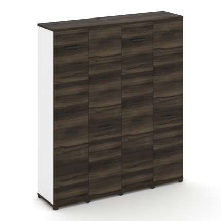 Concept Шкаф 4 узкие секции, 5 ниш CN.STU-547 B Дуб Мали/Белый Бриллиант/Металл Черный 1668*420*1922