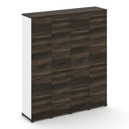 Concept Шкаф 4 узкие секции, 5 ниш CN.STU-548 B Дуб Мали/Белый Бриллиант/Металл Черный 1668*420*1922