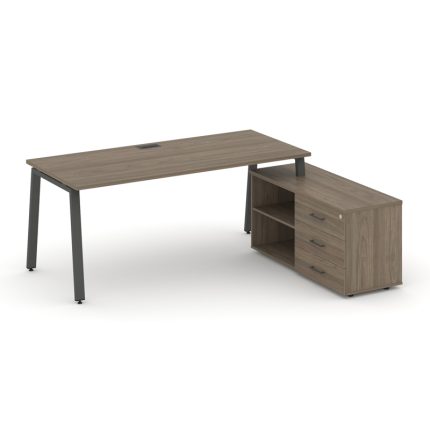 Style Project Direct Стол письменный с греденцией правой SN-6A.SRG-025.M(R) Вяз Благородный/Металл А