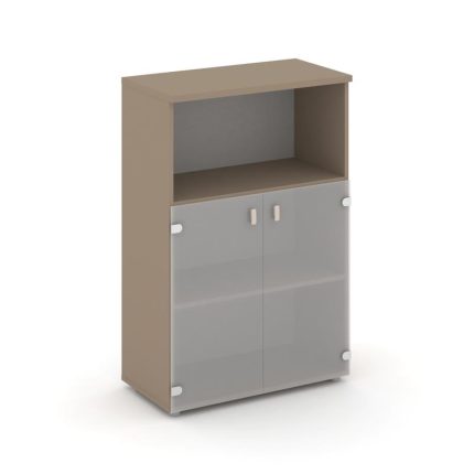 Estetica Шкаф средний широкий ES.ST-2.2 Латте/Сатин матовый 800*420*1207