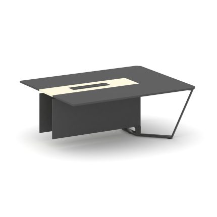 Steel Meet Завершающий модуль L=2000 KM-PR.B.SPZW-20 Антрацит/Ваниль Глянец/Металл Антрацит 2000*160