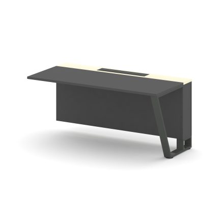 Steel Meet Завершающий модуль KM-PR.B.SPZO-16(R) Антрацит/Ваниль Глянец/Металл Антрацит 1600*800*750