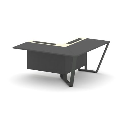 Steel Meet Завершающий угловой модуль правый KM-PR.B.SPZOU-16(R) Антрацит/Ваниль Глянец/Металл Антра