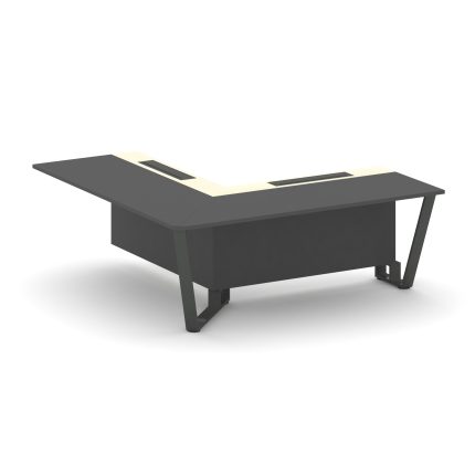 Steel Meet Проходной угловой модуль левый KM-PR.B.SPPOU-20(L) Антрацит/Ваниль Глянец/Металл Антрацит