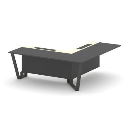 Steel Meet Проходной угловой модуль правый KM-PR.B.SPPOU-20(R) Антрацит/Ваниль Глянец/Металл Антраци