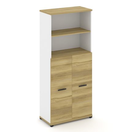 Concept Шкаф 1 широкая секция, 5 ниш CN.STS-514 B Дуб Винченцо/Белый Бриллиант/Металл Черный 836*420