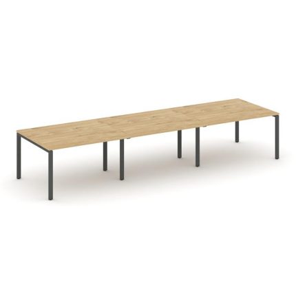 Style Project Стол переговорный SN-6P.SPRG-052.3 Тиквуд Светлый/Металл Антрацит 3540*1180*750