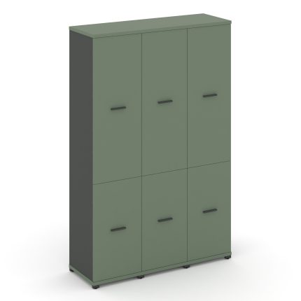 Concept Шкаф 3 узкие секции, 5 ниш CN.STU-532 A Кобо/Антрацит/Металл Антрацит 1252*420*1922