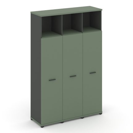 Concept Шкаф 3 узкие секции, 5 ниш CN.STU-536 A Кобо/Антрацит/Металл Антрацит 1252*420*1922