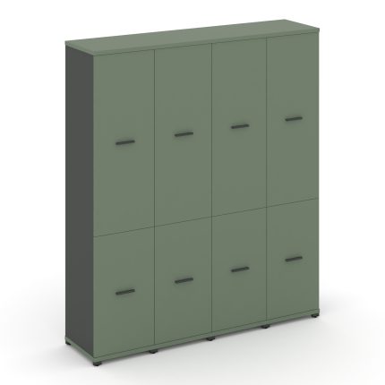 Concept Шкаф 4 узкие секции, 5 ниш CN.STU-542 A Кобо/Антрацит/Металл Антрацит 1668*420*1922