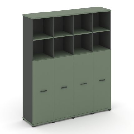 Concept Шкаф 4 узкие секции, 5 ниш CN.STU-544 A Кобо/Антрацит/Металл Антрацит 1668*420*1922