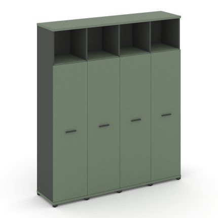 Concept Шкаф 4 узкие секции, 5 ниш CN.STU-546 A Кобо/Антрацит/Металл Антрацит 1668*420*1922