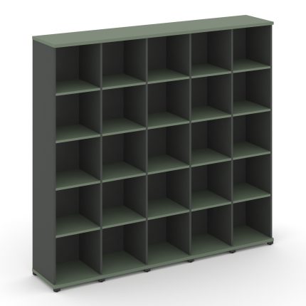 Concept Стеллаж 5 узких секций, 5 ниш CN.STU-550 Кобо/Антрацит/Металл Антрацит 2084*420*1922