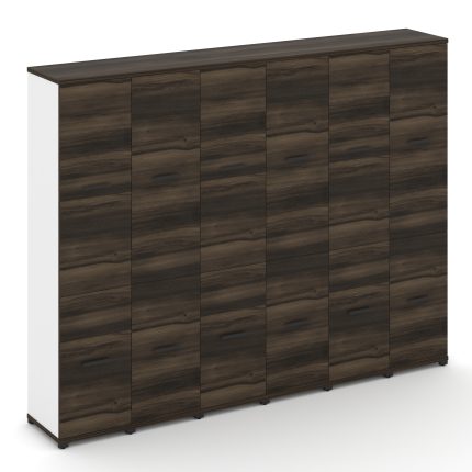 Concept Шкаф 6 узких секций, 5 ниш CN.STU-562 B Дуб Мали/Белый Бриллиант/Металл Черный 2500*420*1922