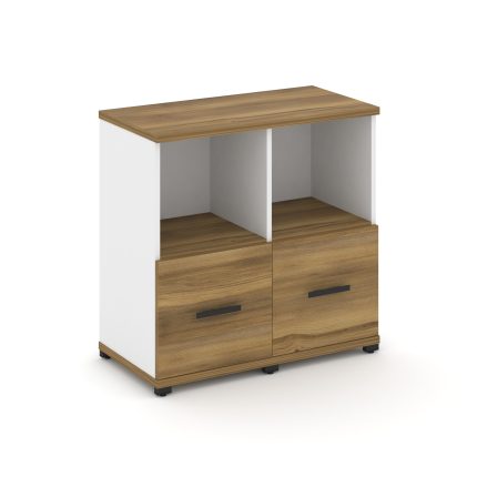 Concept Шкаф 2 узкие секции, 2 ниши CN.STU-221 B Сандал Янтарный/Белый Бриллиант/Металл Черный 836*4