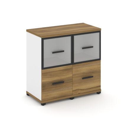 Concept Шкаф 2 узкие секции, 2 ниши CN.STU-222 RMB B Сандал Янтарный/Белый Бриллиант/Металл Черный/С