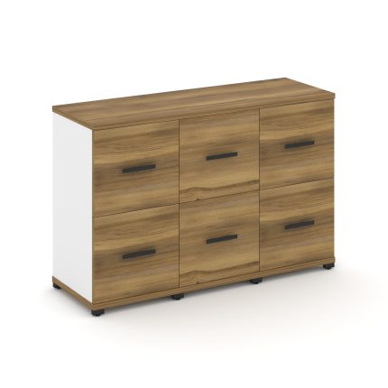 Concept Шкаф 3 узкие секции, 2 ниши CN.STU-232 B Сандал Янтарный/Белый Бриллиант/Металл Черный 1252*