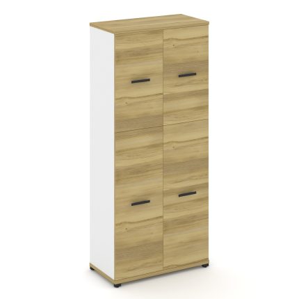 Concept Шкаф 1 широкая секция, 5 ниш CN.STS-515 B Дуб Винченцо/Белый Бриллиант/Металл Черный 836*420