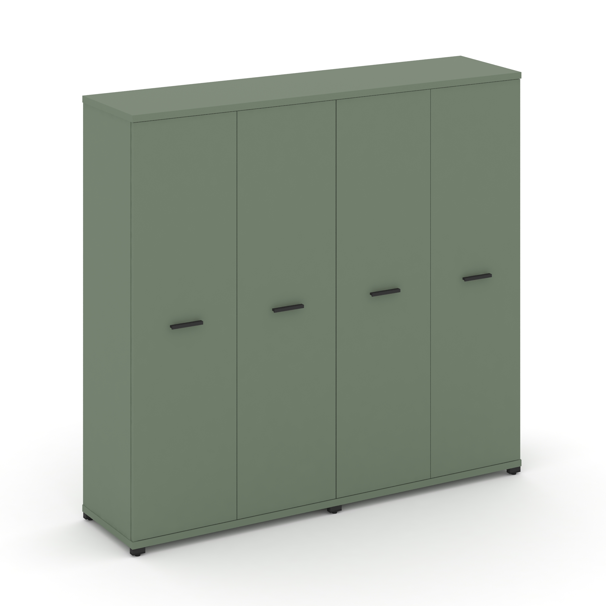 Concept Шкаф 2 широкие секции, 4 ниши CN.STS-426 B Кобо/Металл Черный 1668*420*1554