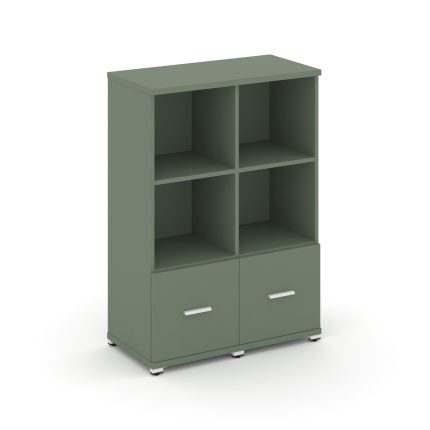 Concept Шкаф 2 узкие секции, 3 ниши CN.STU-321 W Кобо/Металл Белый 836*420*1186