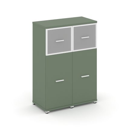 Concept Шкаф 2 узкие секции, 3 ниши CN.STU-324 RMW W Кобо/Металл Белый/Сатин 836*420*1186