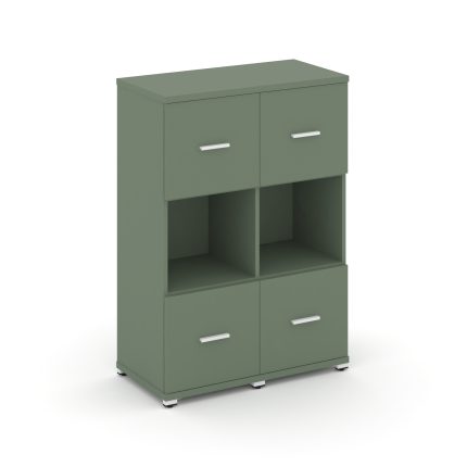 Concept Шкаф 2 узкие секции, 3 ниши CN.STU-325 W Кобо/Металл Белый 836*420*1186