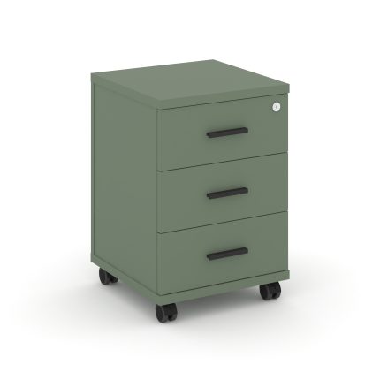 Concept Тумба мобильная 3 ящ. CN.TUM-003 B Кобо/Металл Черный 420*420*615