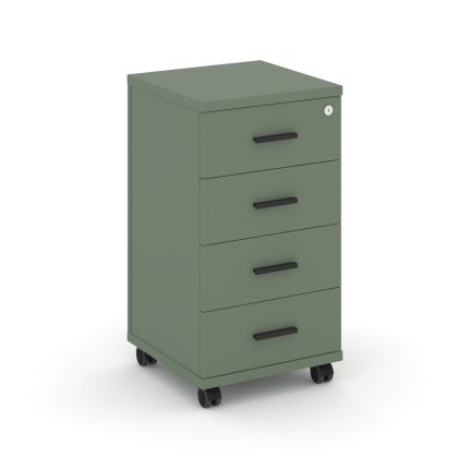 Concept Тумба мобильная 4 ящ. CN.TUM-005 B Кобо/Металл Черный 420*420*782