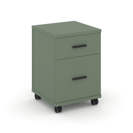 Concept Тумба мобильная 1 ящ.+1 распаш. фасад CN.TUM-009 B Кобо/Металл Черный 420*420*615