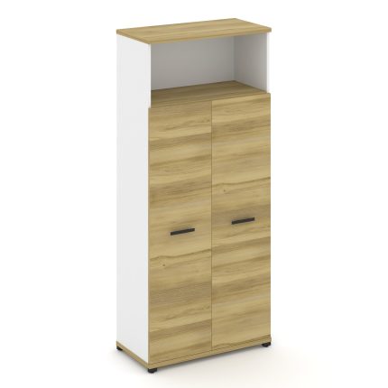 Concept Шкаф 1 широкая секция, 5 ниш CN.STS-516 B Дуб Винченцо/Белый Бриллиант/Металл Черный 836*420