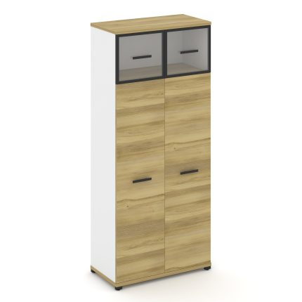 Concept Шкаф 1 широкая секция, 5 ниш CN.STS-517 RPB B Дуб Винченцо/Белый Бриллиант/Металл Черный/Про