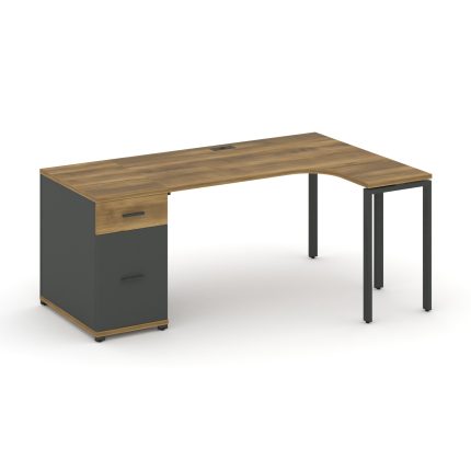 Concept Стол эргономичный CN.SA-403(R) A Сандал Янтарный/Антрацит/Металл Антрацит 1800*1180*750