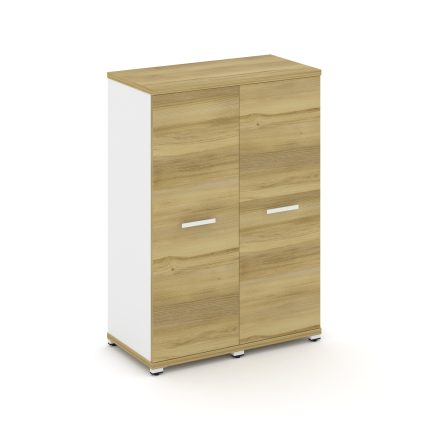 Concept Шкаф 2 узкие секции, 3 ниши CN.STU-326 W Дуб Винченцо/Белый Бриллиант/Металл Белый 836*420*1