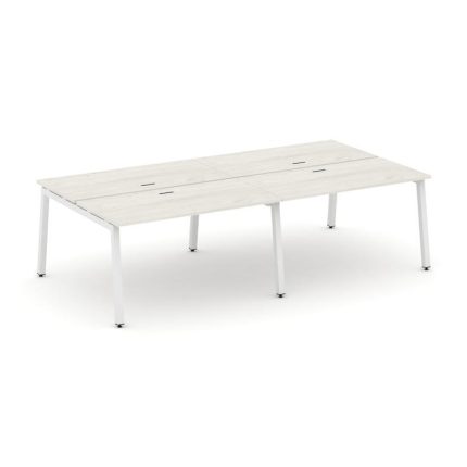 Style Project Рабочая станция 2-х сторон. SN-5A.DRS-033 Дуб Наварра/Металл Белый 2760*1232*750