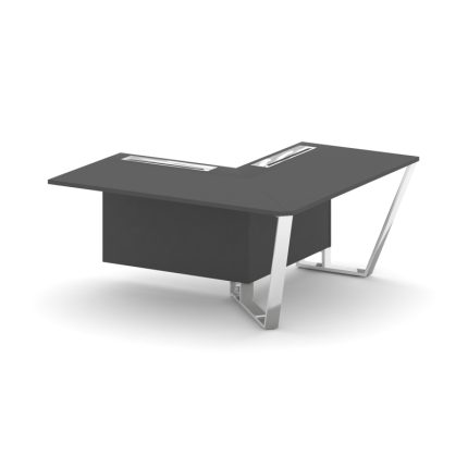 Steel Meet Завершающий угловой модуль правый MDK-PR.B.SPZOU-16(R) Антрацит/Нержавеющая Сталь/Хром 16