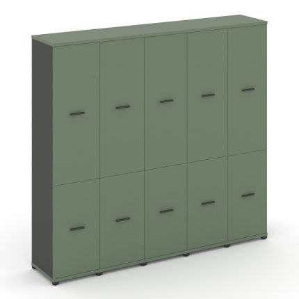 Concept Шкаф 5 узких секций, 5 ниш CN.STU-552 A Кобо/Антрацит/Металл Антрацит 2084*420*1922