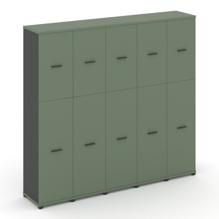 Concept Шкаф 5 узких секций, 5 ниш CN.STU-555 A Кобо/Антрацит/Металл Антрацит 2084*420*1922