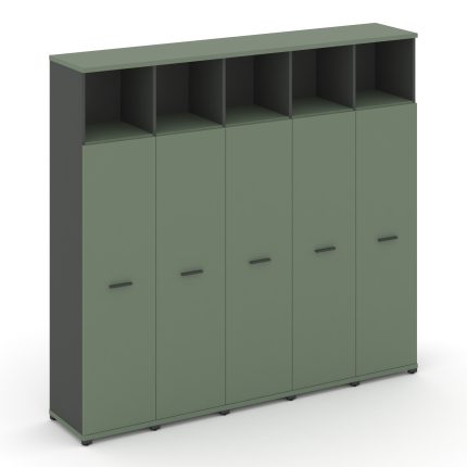 Concept Шкаф 5 узких секций, 5 ниш CN.STU-556 A Кобо/Антрацит/Металл Антрацит 2084*420*1922