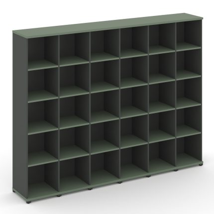 Concept Стеллаж 6 узких секций, 5 ниш CN.STU-560 Кобо/Антрацит/Металл Антрацит 2500*420*1922